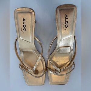 ALDO Gold Strappy Heels – Size 9 (EU 40) – Worn Once